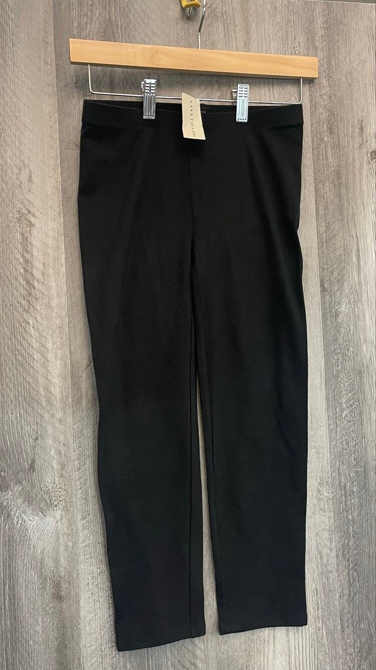 Ann Taylor Women’s Black Pull On Stretch Pants Size S Slim Straight NWT $68